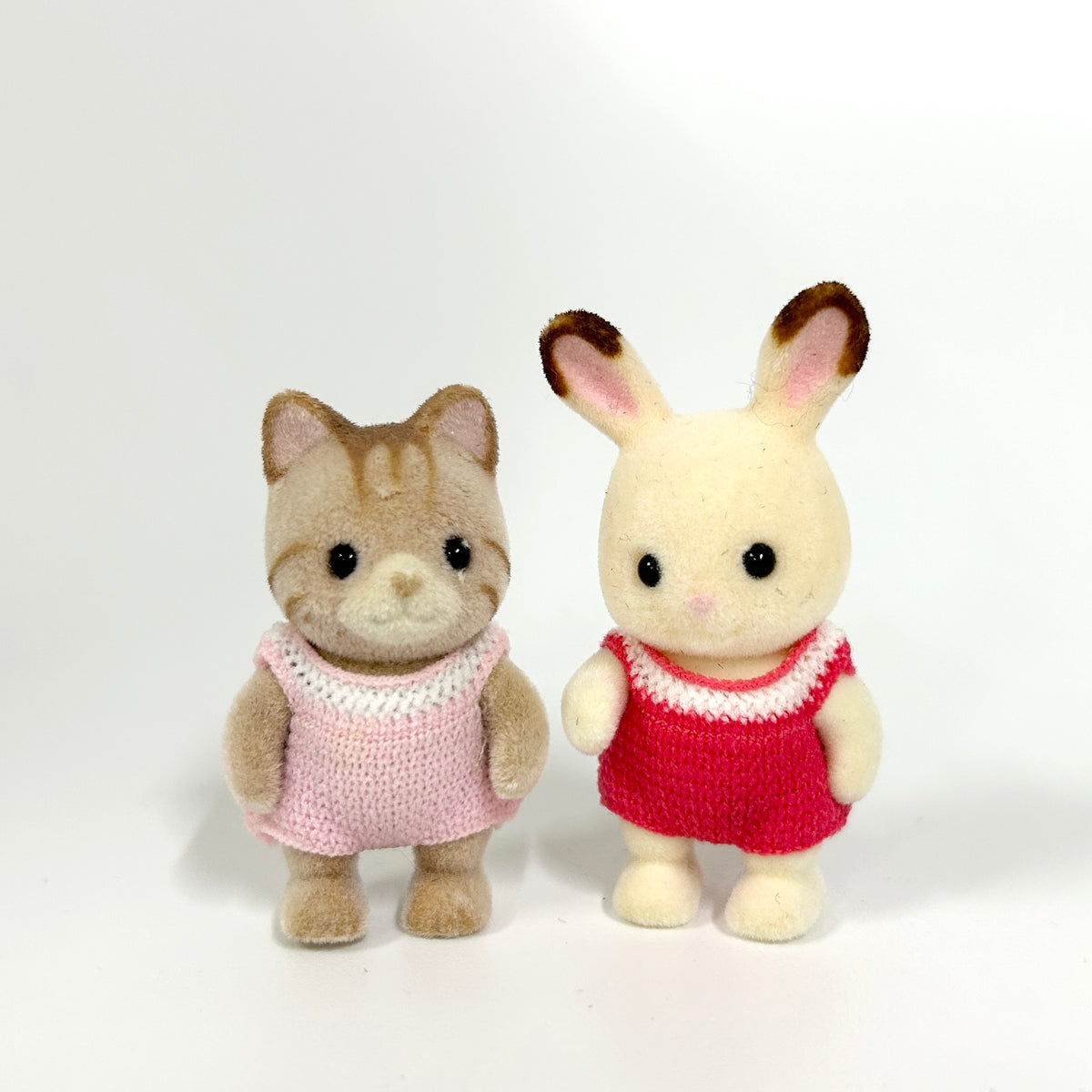 [used] Baby Striped Cat Chocolate Rabbit Sylvanian Families Calico Critters