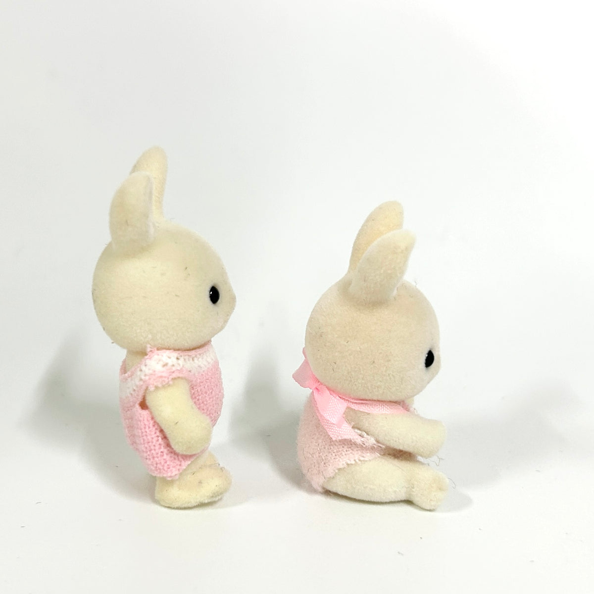 [used] Baby White Rabbits Sylvanian Families Calico Critters