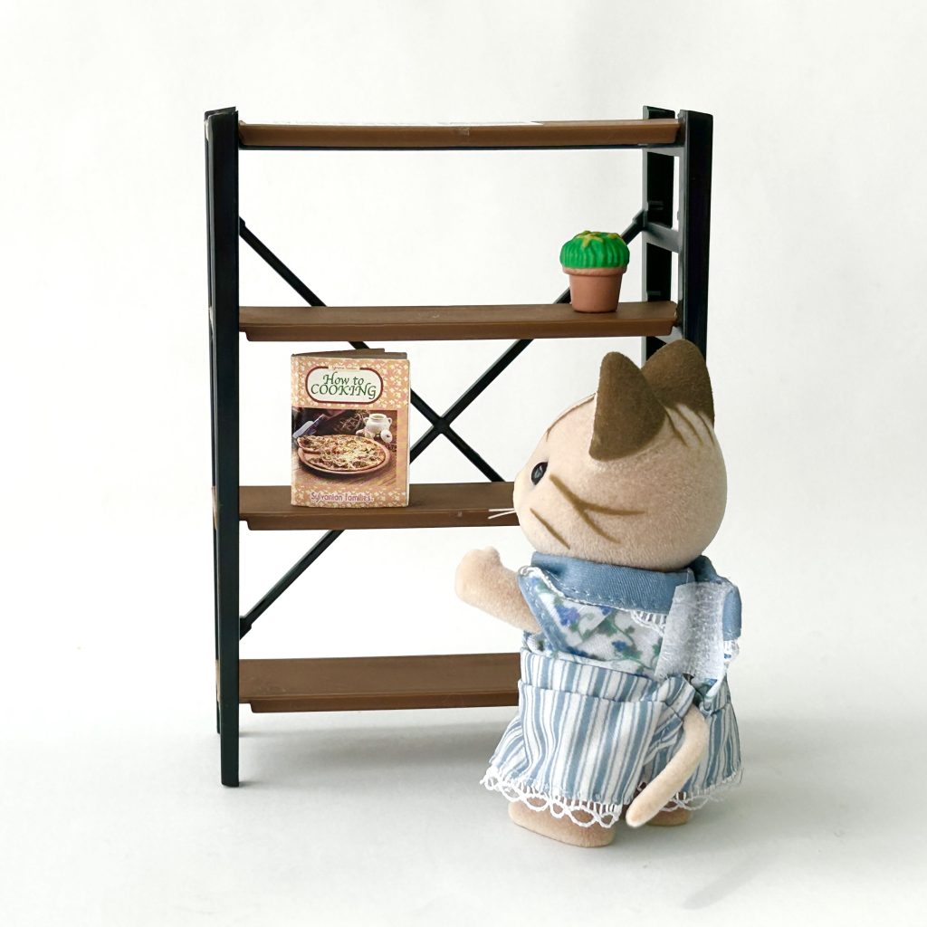 Miniature Living Room Shelf Dark Brown Seria