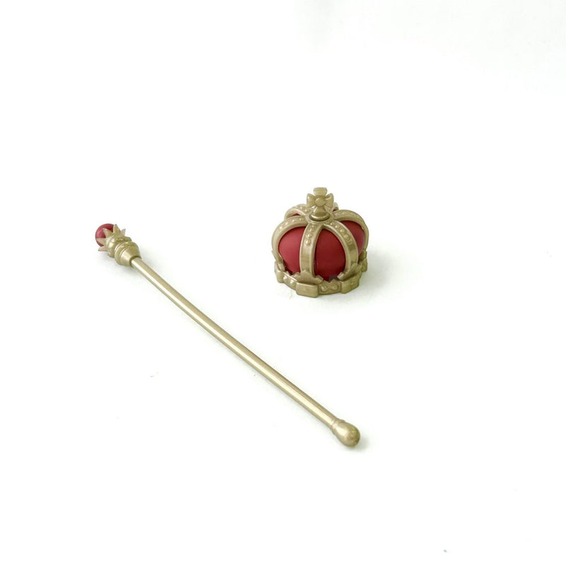 [Used] DAISO MINIATURE CROWN AND SCEPTER JAPAN Daiso