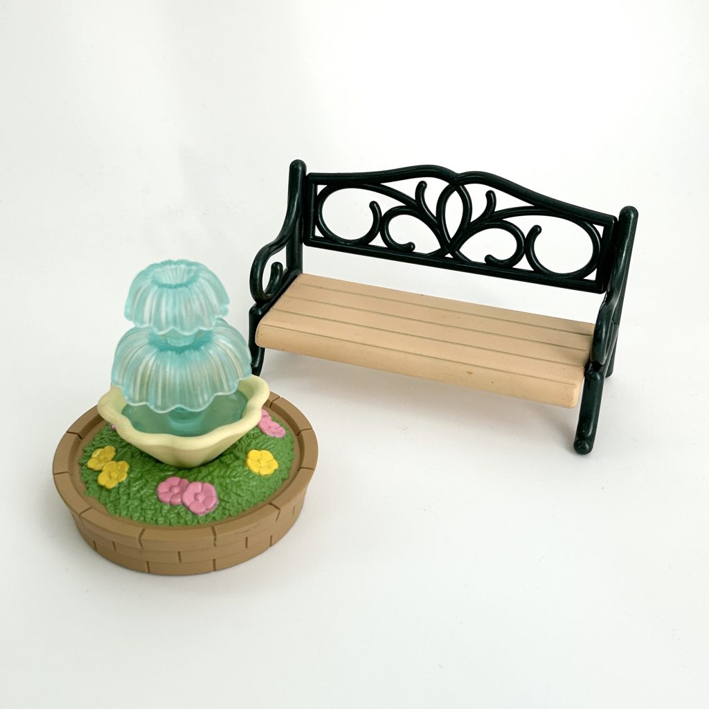 [used] Fountains And Bench Set KA-623 Sylvanian Families Calico Critters