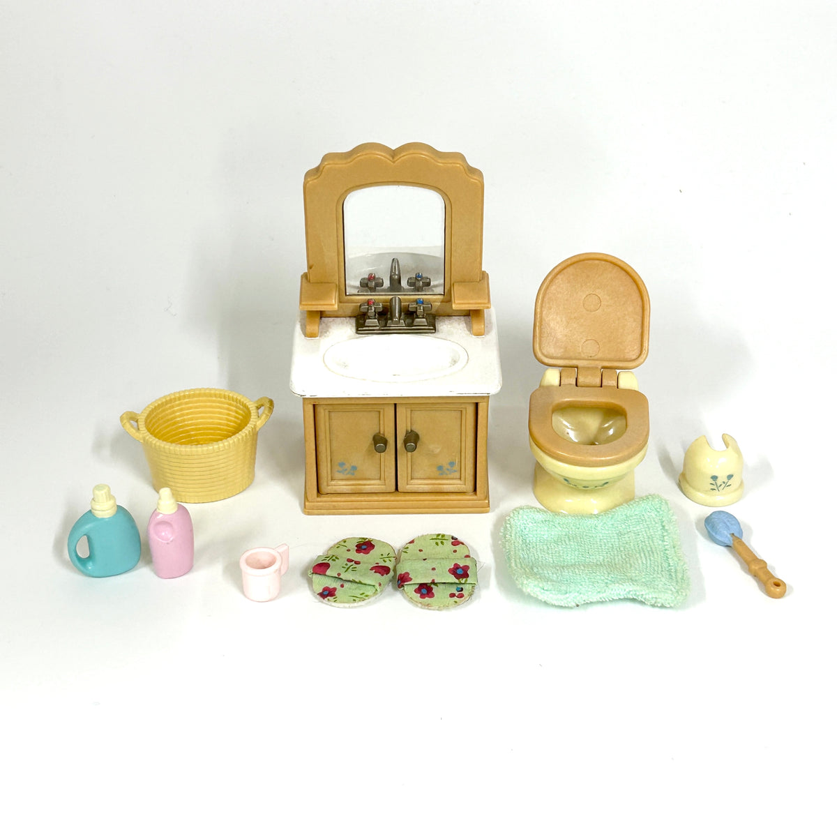 [used] Sink and Toilet Set Sylvanian Families Calico Critters
