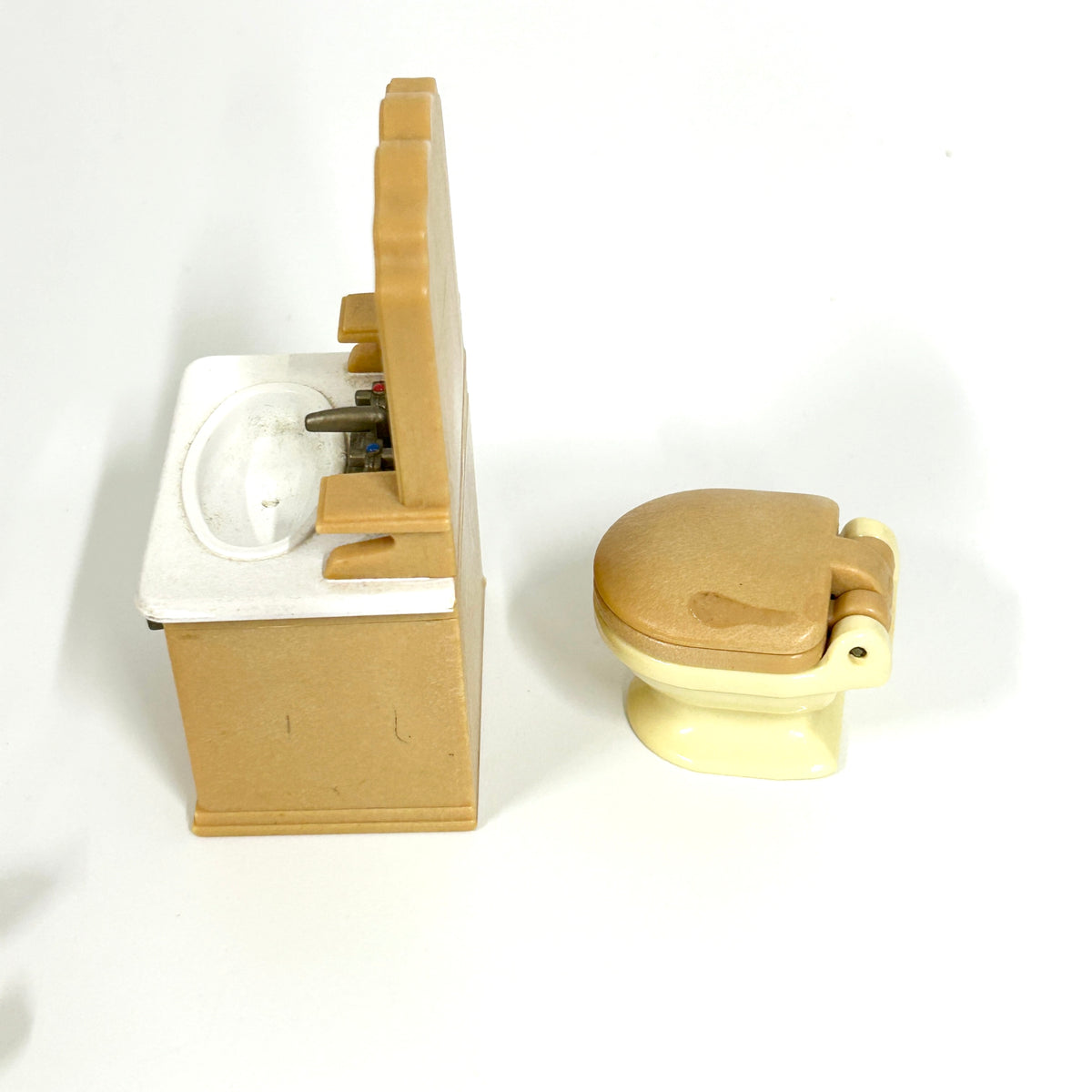 [used] Sink and Toilet Set Sylvanian Families Calico Critters