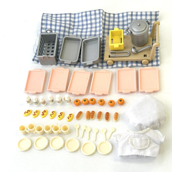 [Used] SCHOOL LUNCH SET S-01 Epoch Japan Retired Sylvanian Families
