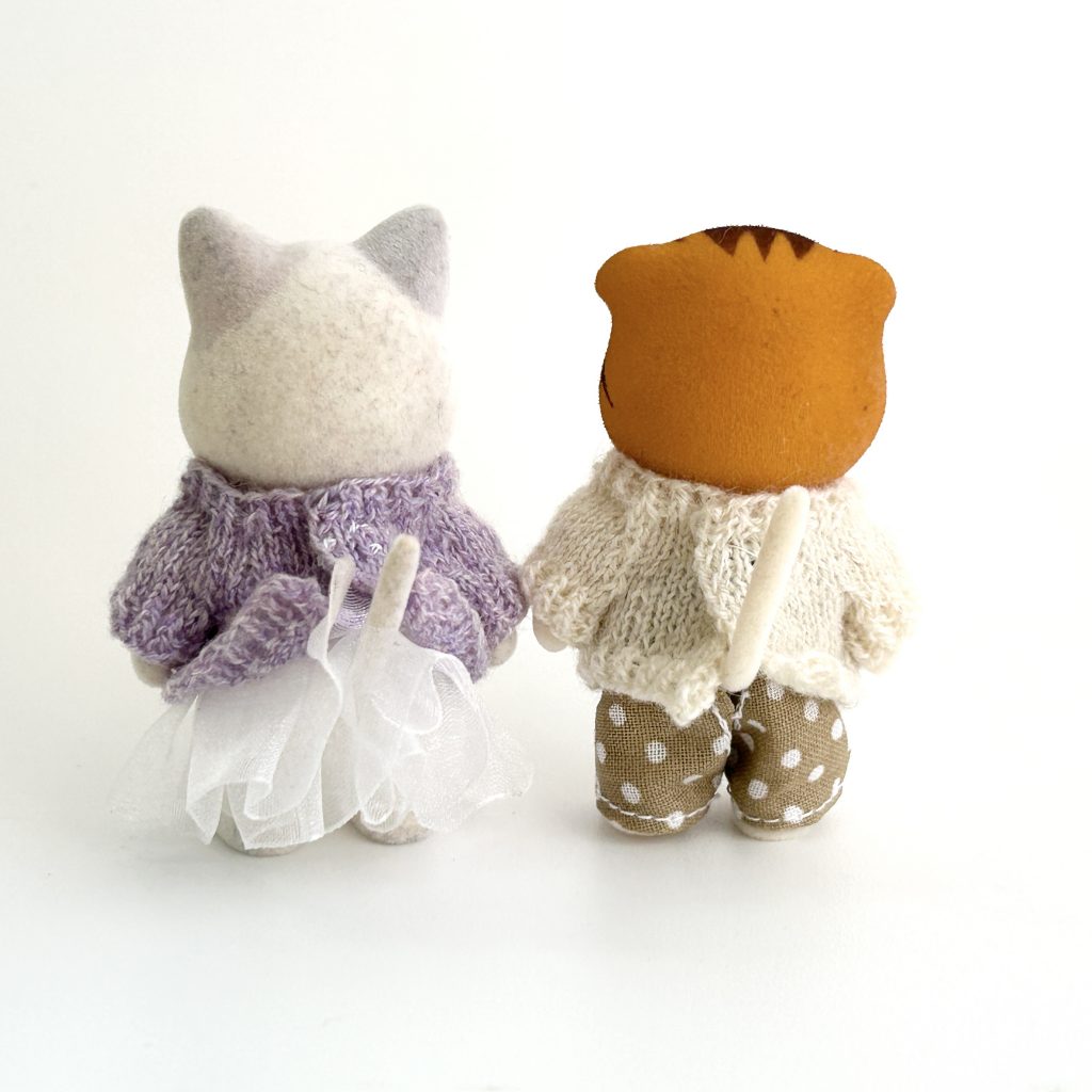 Cable Knit Sweater Purple Handmade