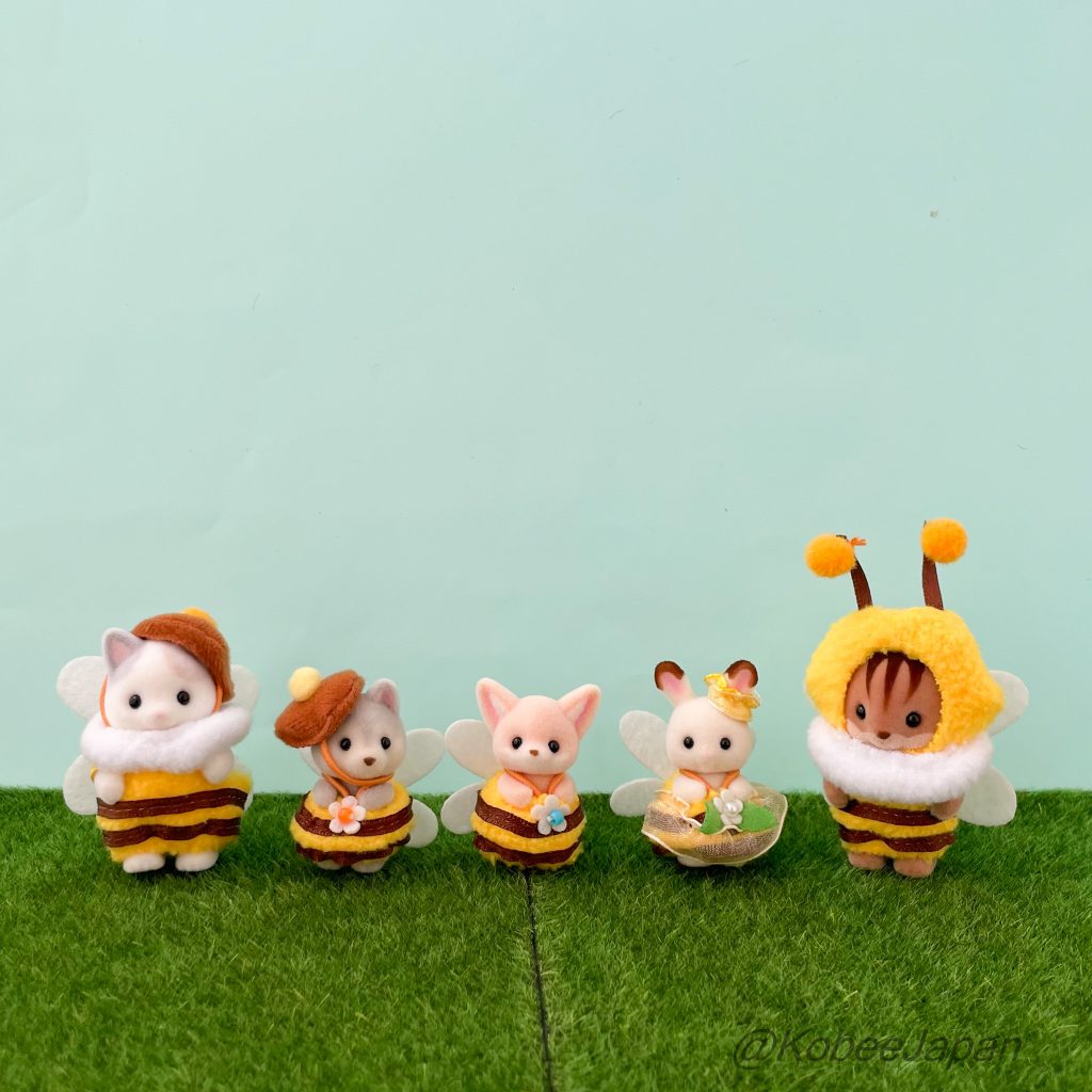 Ensemble Honeybee Babies Latte Chat Écureuil Husky 2025 Familles Sylvanian Calico Critters