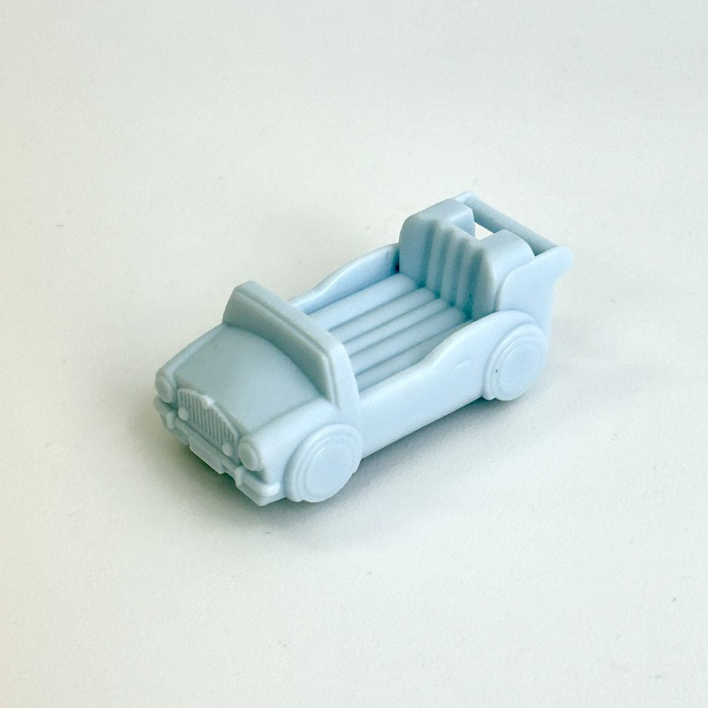 [used] Baby Silk Cat and Light Blue Push Along Car Set Sylvanian Families Calico Critters