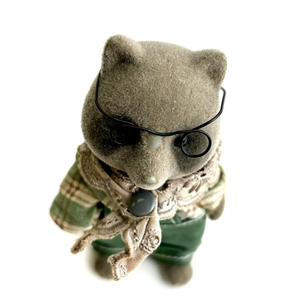 [used] Vintage Raccoon Grand Father Sylvanian Families Calico Critters