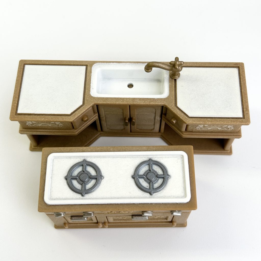 [used] Oven Sink Set Sylvanian Families Calico Critters