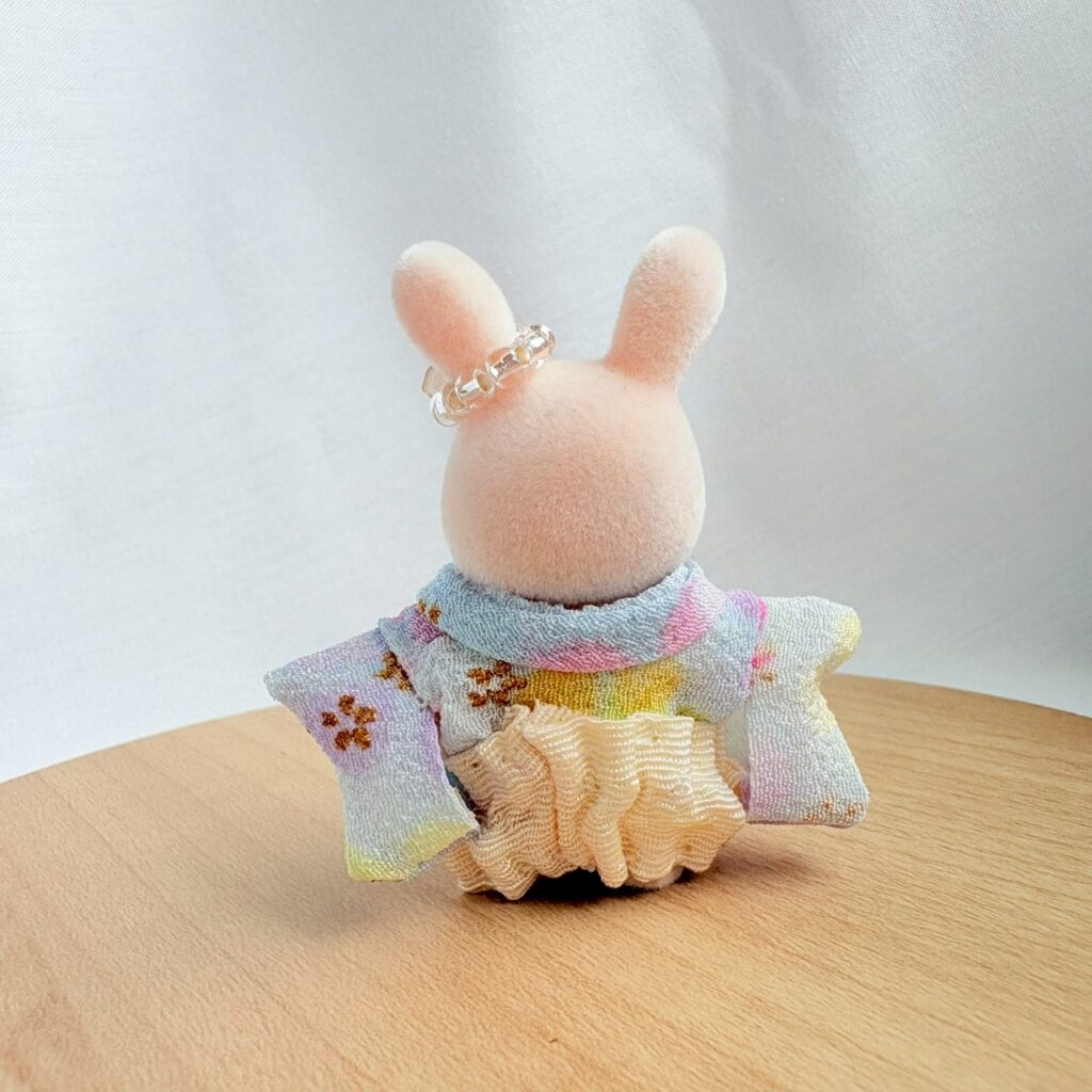 Baby Hakama 3-Piece Set Light Blue Handmade