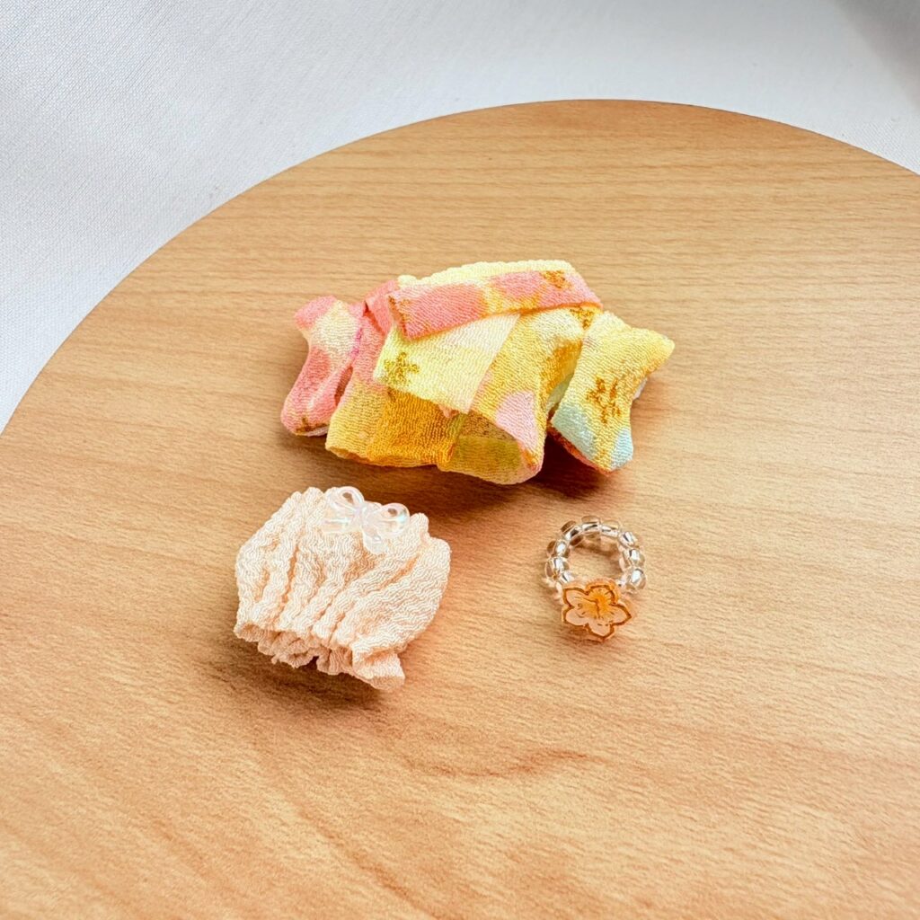 Baby Hakama 3-Piece Set Yellow Handmade