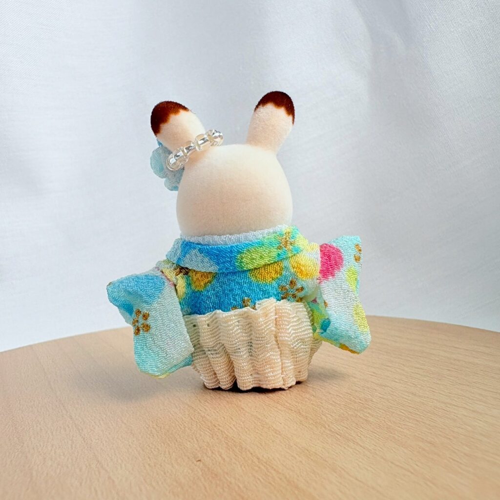 Baby Hakama 3-Piece Set Blue Handmade