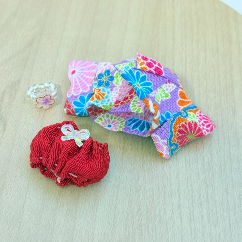 Baby Hakama Purple Red Handmade