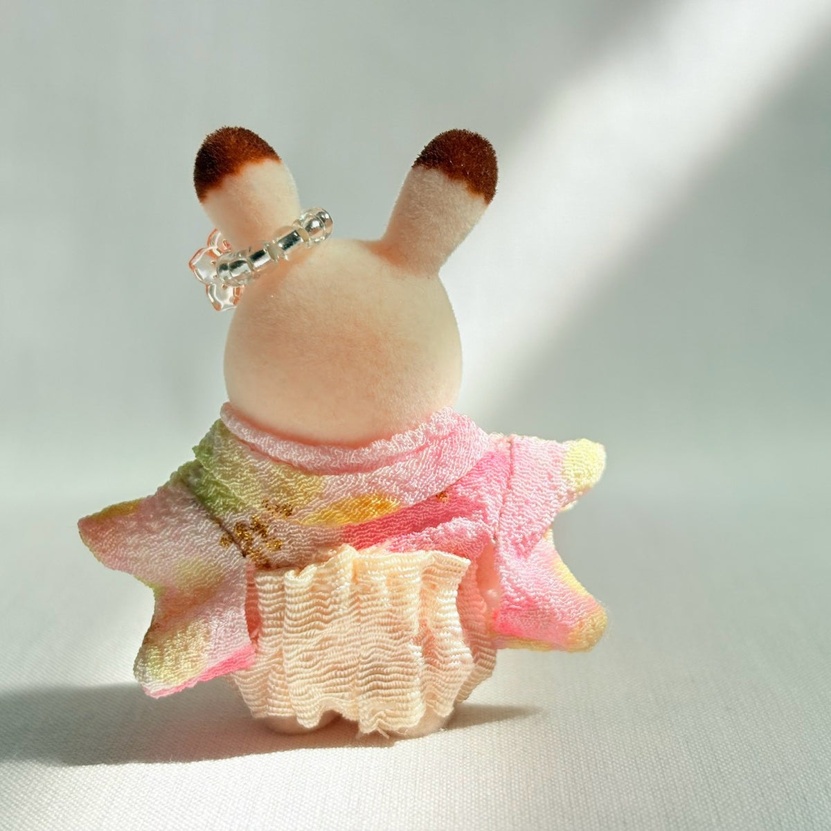 Baby Hakama 3-Piece Set Pink Kimono with Pale Orange Hakama Handmade