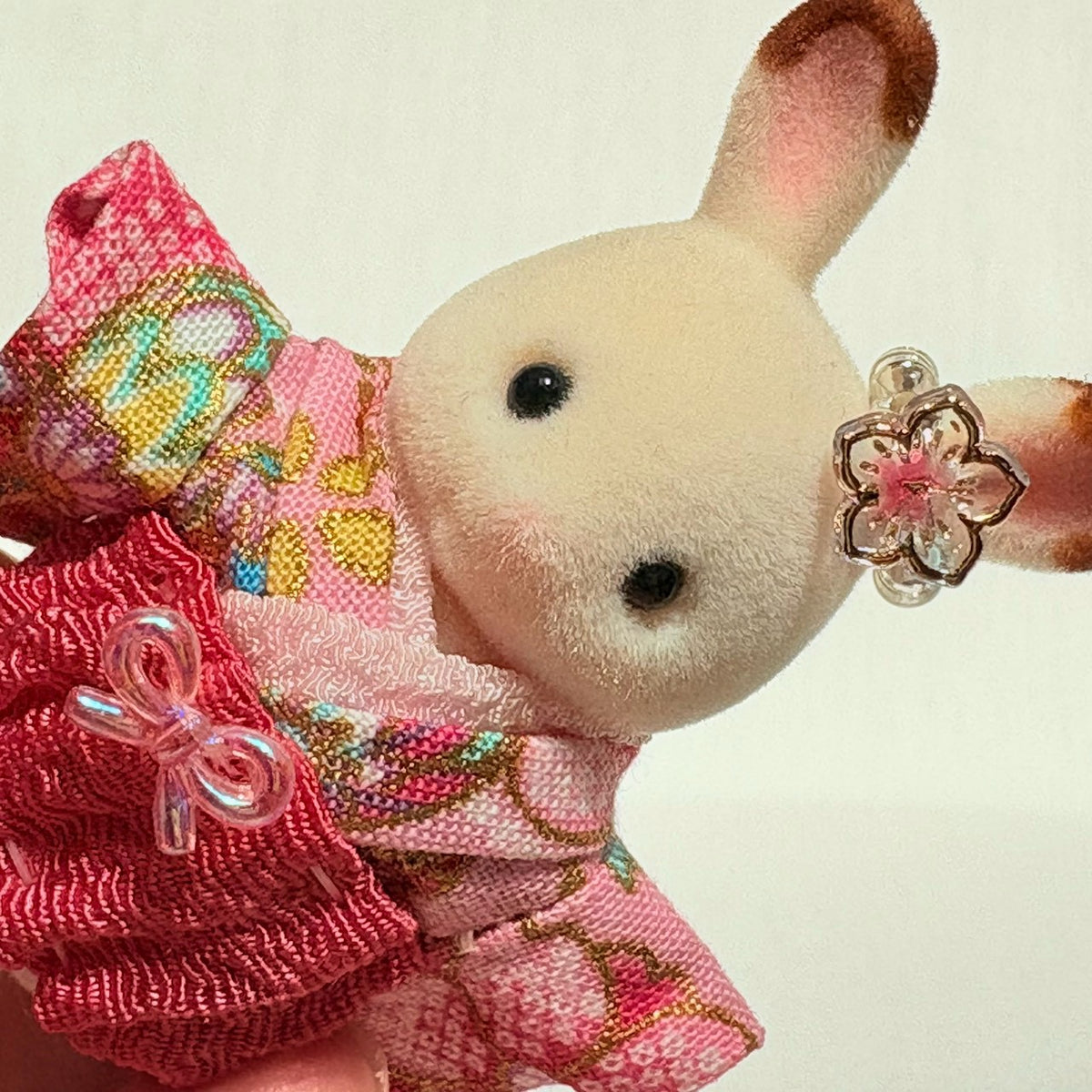 Baby Hakama 3-Piece Set Pink Kimono with Pink Hakama Handmade