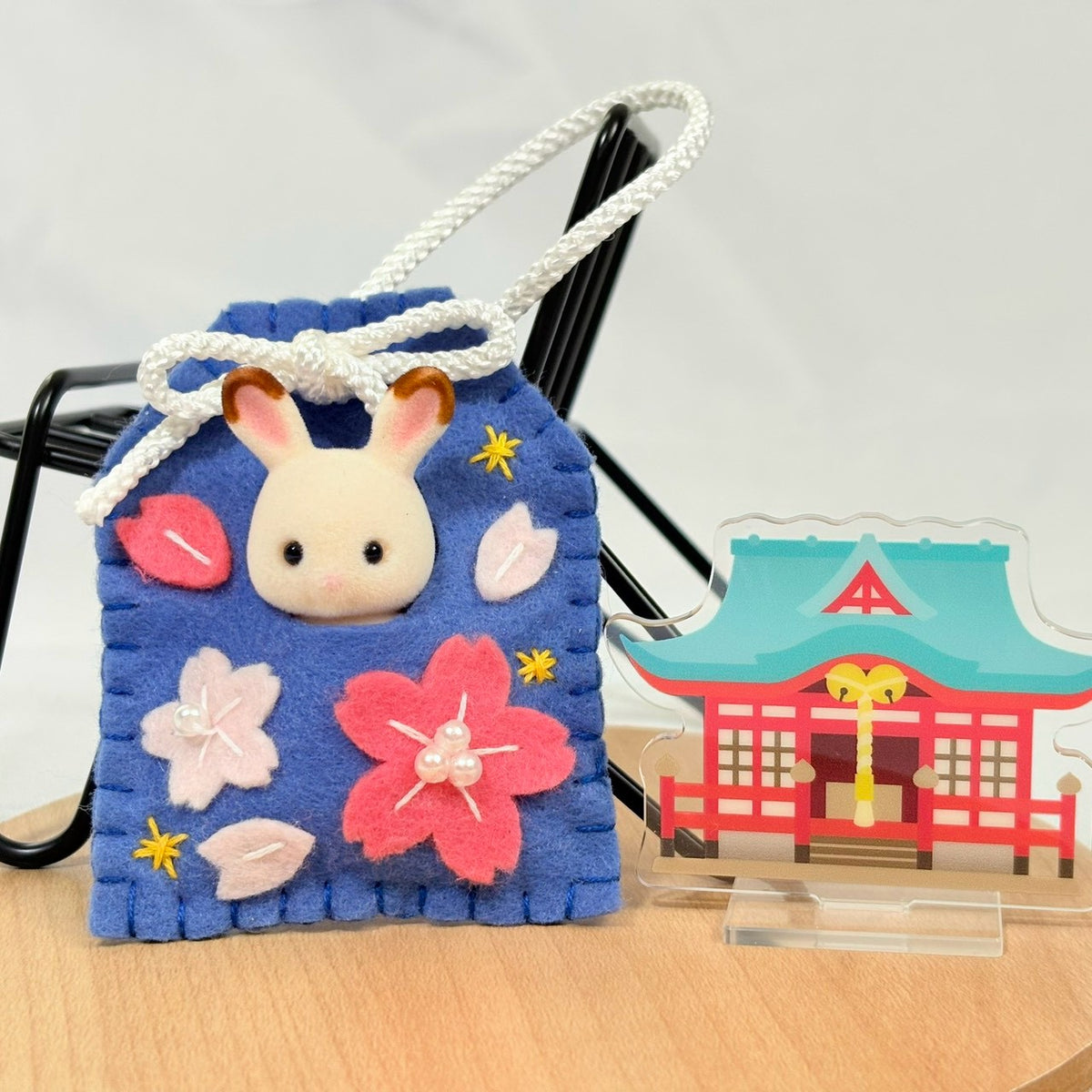Japanese Omamori-Shaped Costume Blue Handmade