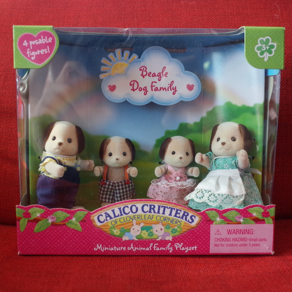 Calico Critters BEAGLE DOG FAMILY #CC2005 Retired Sylvanian Families International Playthings