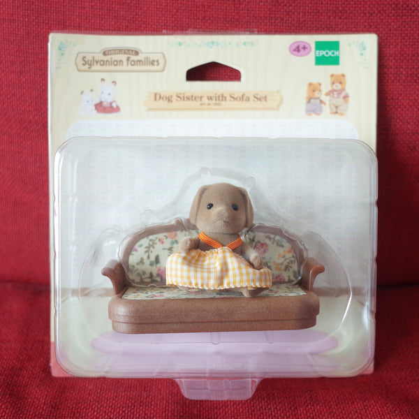 DOG SISTER WITH SOFA SET Poodle Epoch 1822  Sylvanian Families