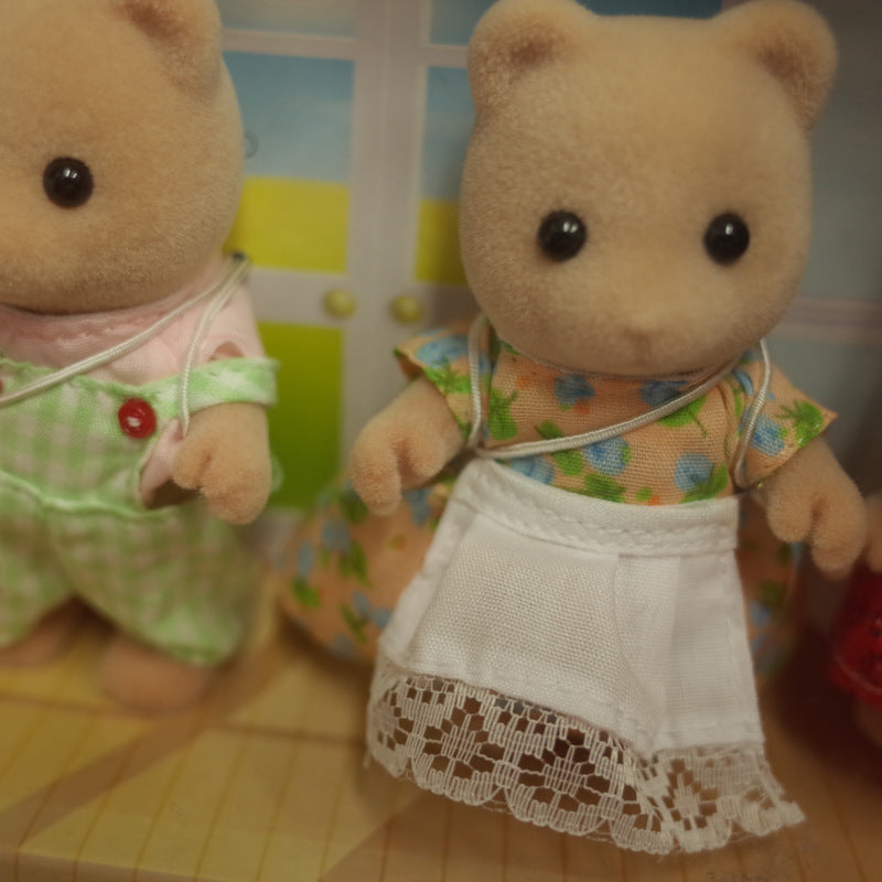 HONEY BEAR FAMILY 4165 Flair Retired Sylvanian Families