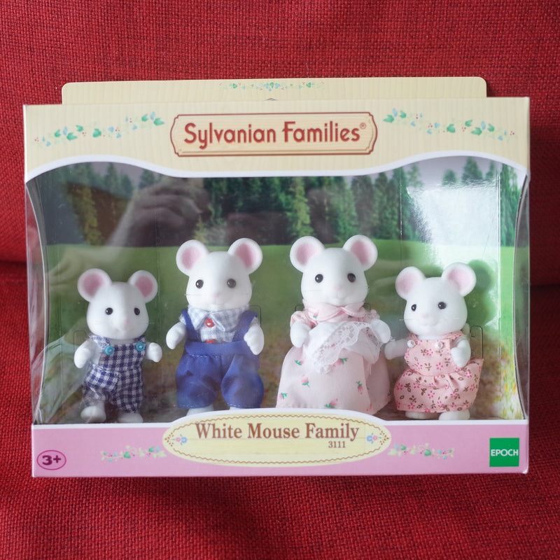 WHITE MOUSE FAMILY 3111 Figure Epoch EU Sylvanian Families