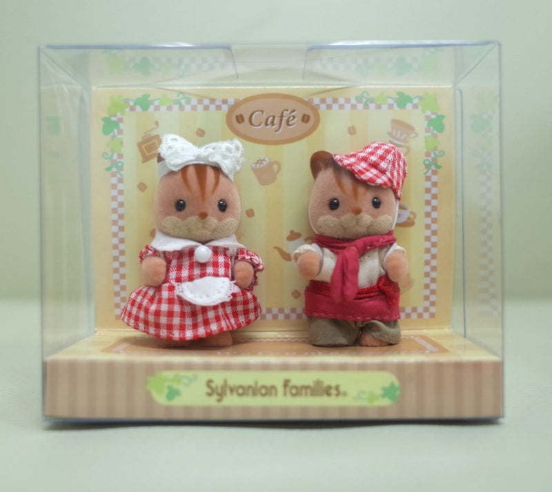CAFE BABY TWINS Squirrel Epoch Japan Retired Sylvanian Families