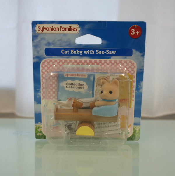 CAT BABY WITH SEE-SAW UK 4560 Sylvanian Families
