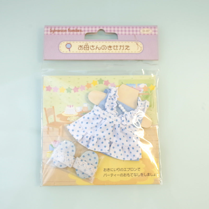 Robe de Mère Bleue à Pois D-07 Sylvanian Families Calico Critters