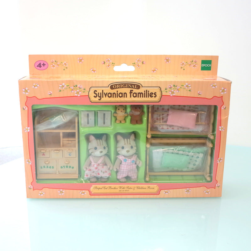 STRIPED CAT BROTHER SISTER CHILDREN ROOM 2507 Sylvanian Families