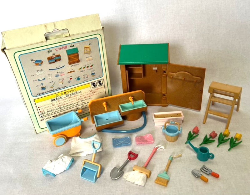 [Used] SCHOOL CLEAN UP SET S-12 Epoch Japan Sylvanian Families