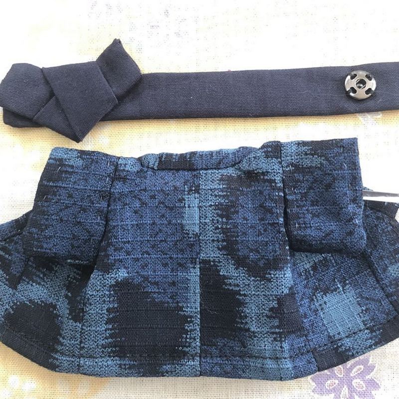 HANDMADE KIMONO FOR FATHER NAVY BLUE / BLACK Japan handmade