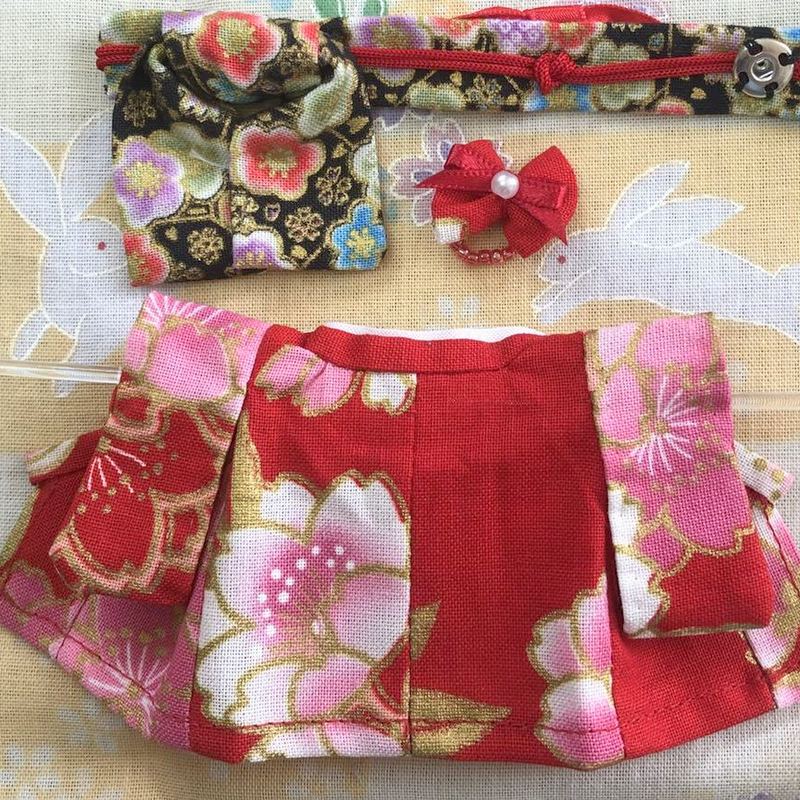 HANDMADE KIMONO FOR MOTHER RED / PINK FLORAL Japan handmade