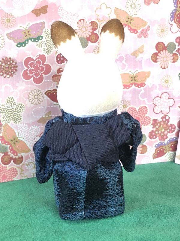 HANDMADE KIMONO FOR FATHER NAVY BLUE / BLACK Japan handmade
