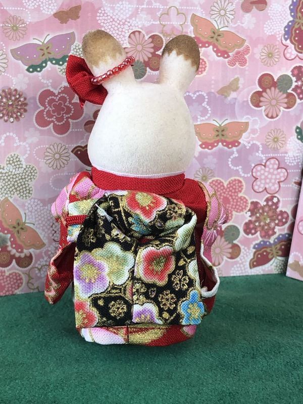 HANDMADE KIMONO FOR MOTHER RED / PINK FLORAL Japan handmade