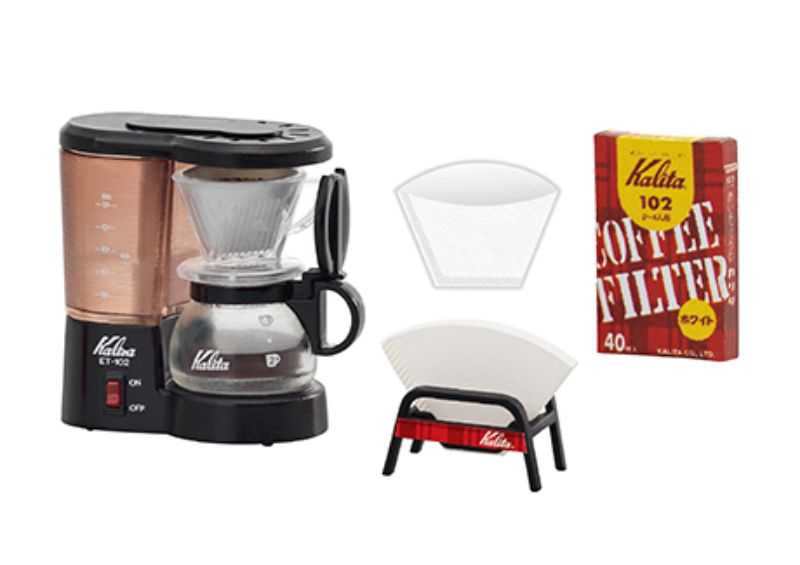 Coffret complet Coffee Life With Kalita pour maison de poupée miniature Re-ment