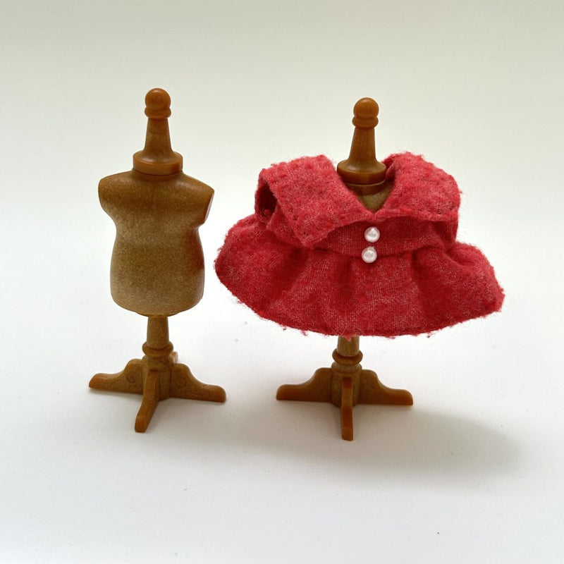 [Used] GIRL'S RED DRESS AND TORSO Epoch Japan Sylvanian Families