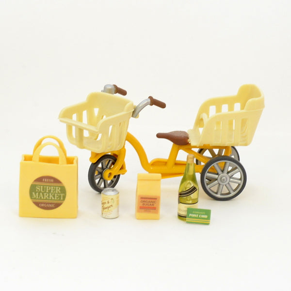[Used] 3 SEATER BICYCLE & SHOPPING SET Epoch Japan Sylvanian Families