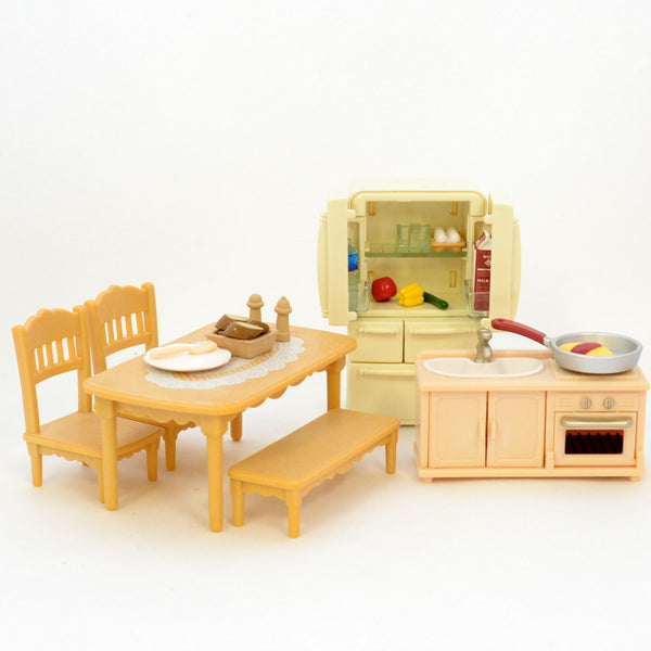 Used] KITCHEN STOVE AND SINK SET Epoch Japan KA-420 Sylvanian Families Calico  Critters