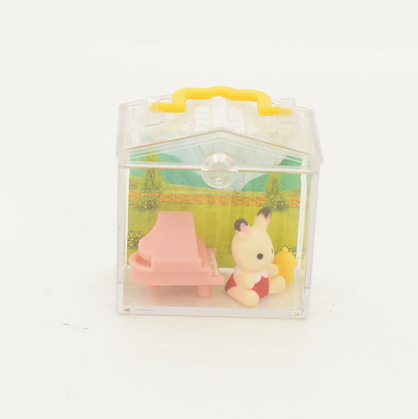 [Used] BABY HOUSE CHOCOLATE RABBIT BABY & PIANO Epoch Sylvanian Families