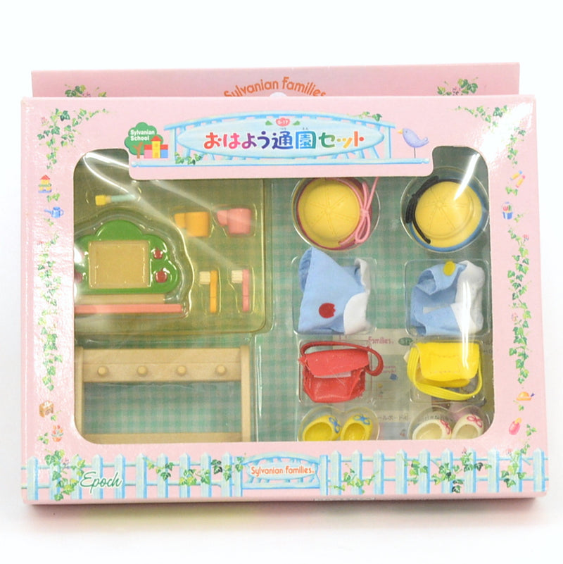 [Used] COMMUTING TO NURSERY SCHOOL SET FOR BOY AND GIRL Epoch Japan Sylvanian Families