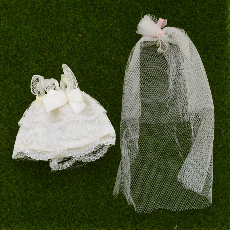 [Used] WEDDING DRESS AND VEIL Epoch Japan Sylvanian Families