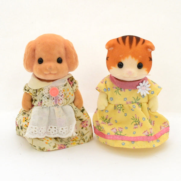 [Used] TOY POODLE MOTHER AND MAPLE CAT MOTHER SET Epoch Japan Sylvanian Families