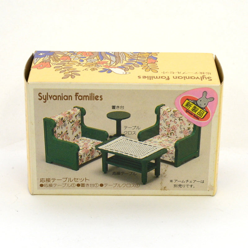 [Used] GREEN TABLE SET IN DRAWING ROOM Epoch Sylvanian Families