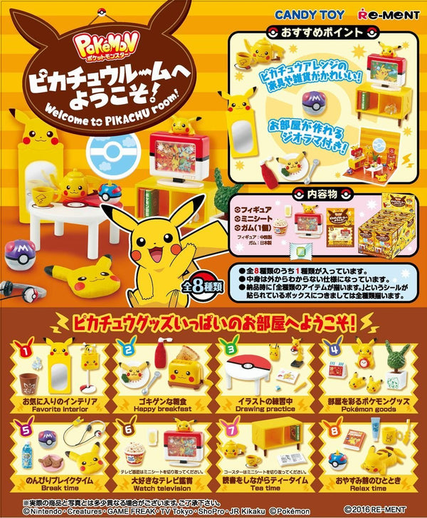 Re-ment WELCOME TO PIKACHU's ROOM Complete Set for dollhouse