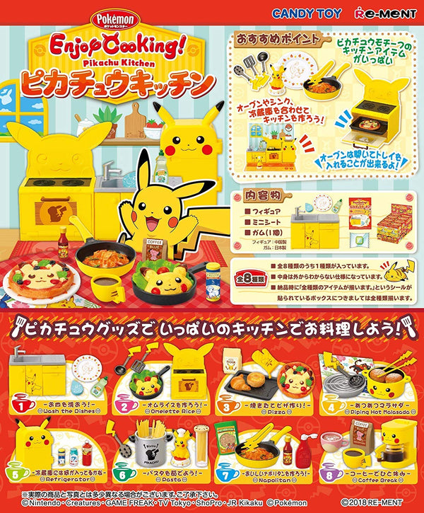 Re-ment Enjoy Cooking! PUKACHU KITCHIN Complete Set for dollhouse