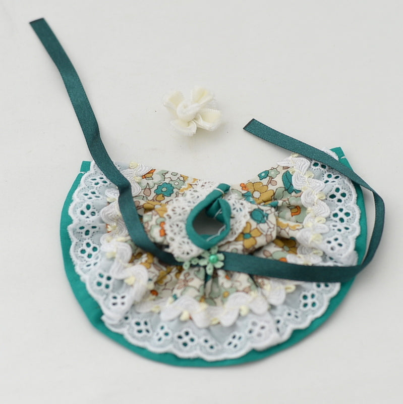 HANDMADE DRESS FOR MOTHER GREEN FLORAL Calico Critters Sylvanian Families