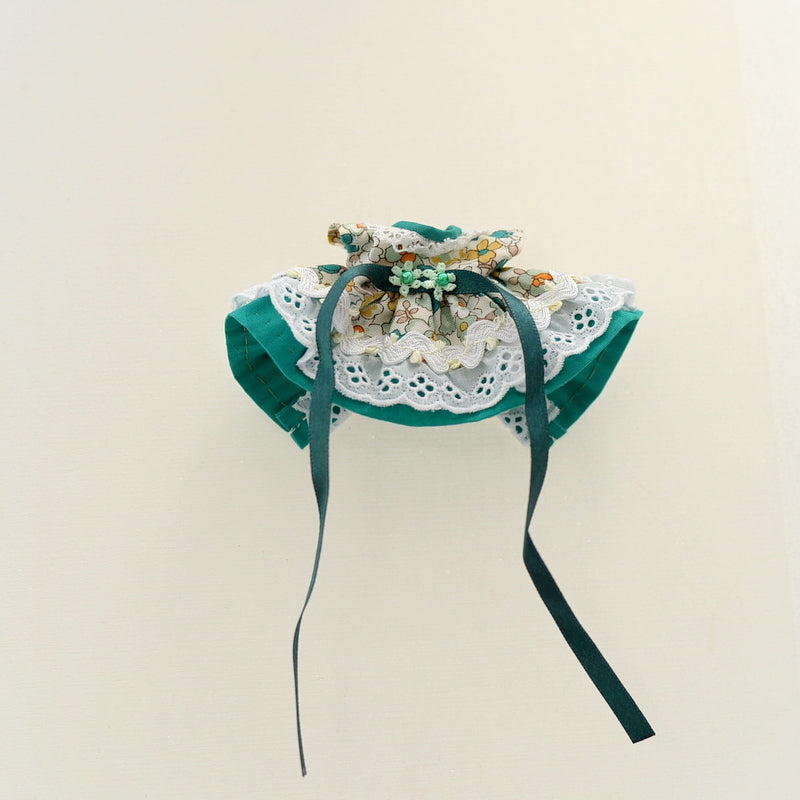 HANDMADE DRESS FOR MOTHER GREEN FLORAL Calico Critters Sylvanian Families