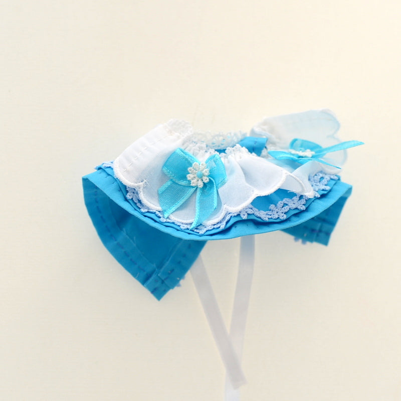 HANDMADE DRESS FOR MOTHER LIGHT BLUE W/RIBBON Calico Critters Sylvanian Families