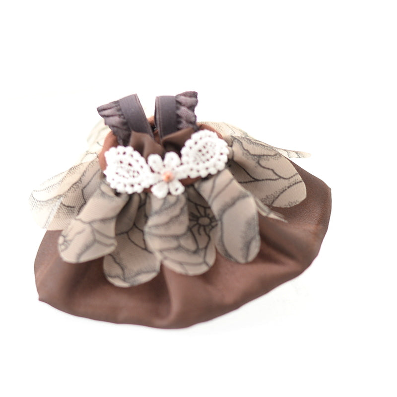 HANDMADE DRESS FOR MOTHER BROWN SATIN Calico Critters Sylvanian Families