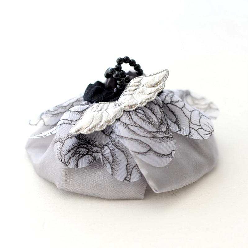 HANDMADE DRESS FOR MOTHER SILVER SATIN WINGS Calico Critters Sylvanian Families