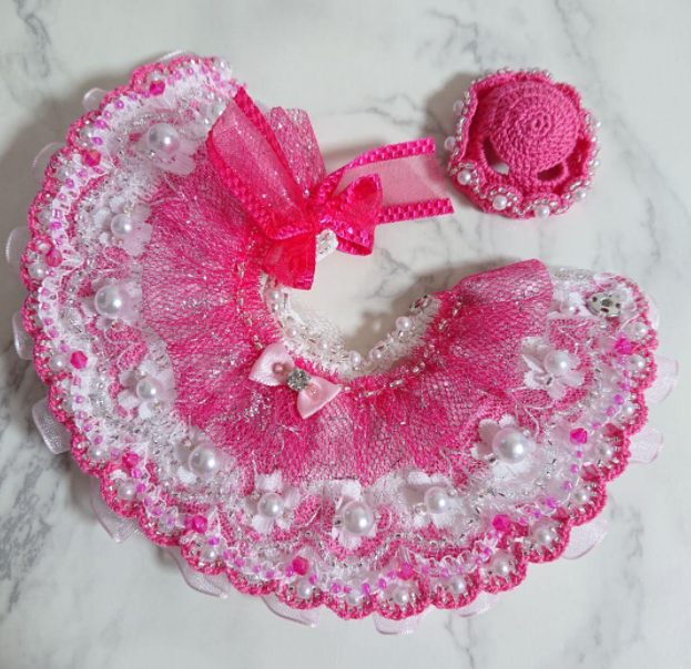 Sombrero de vestido rosa hecho a mano para madre época Calico Calico Critters